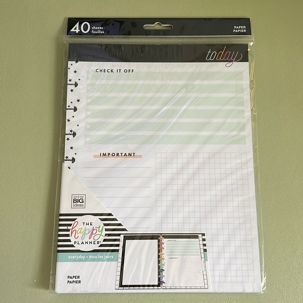 Happy Planner Daily Filler Paper